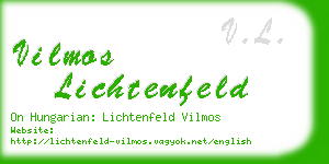 vilmos lichtenfeld business card